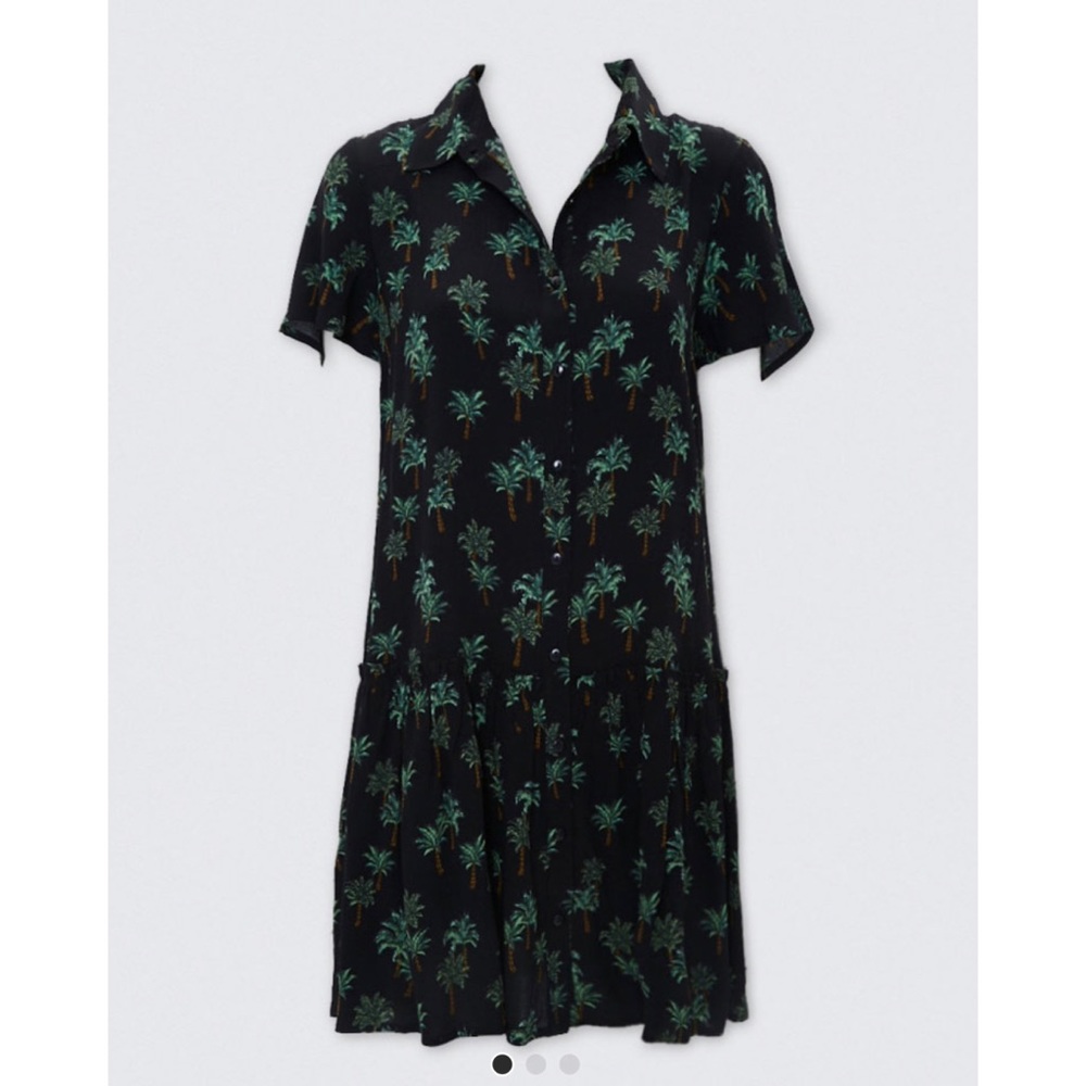 *HP!* F21 palm print collared mini dress